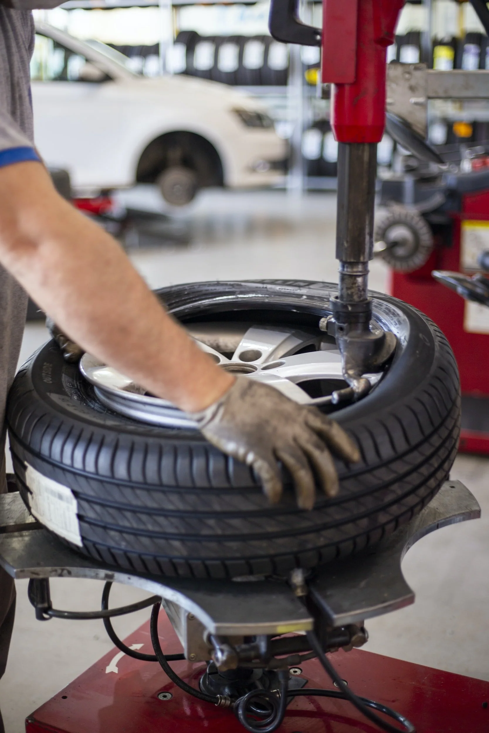 Car tyre puncture repair